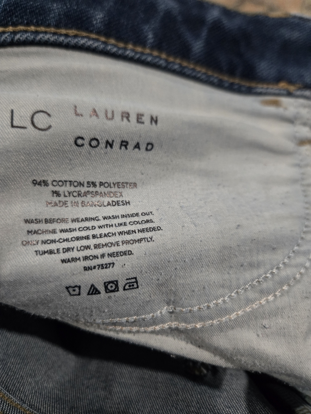 LC Lauren Conrad Women's 12 Super High-Rise Slim Straight Jeans - Picture 4 of 8